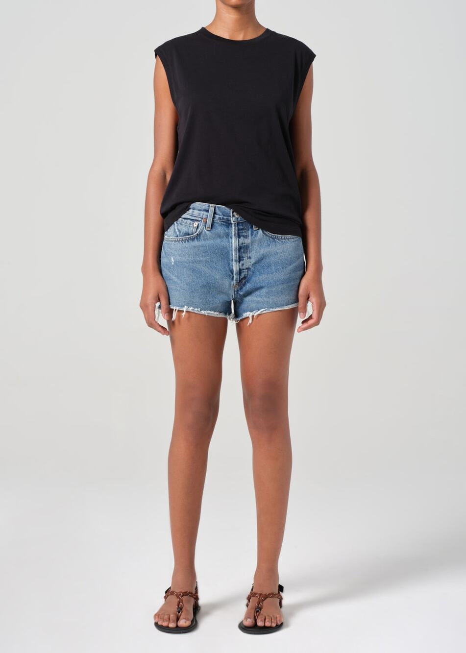 Agolde Parker Vintage Cut Off High Rise Denim Blue Jean Shorts Chorus Size 26